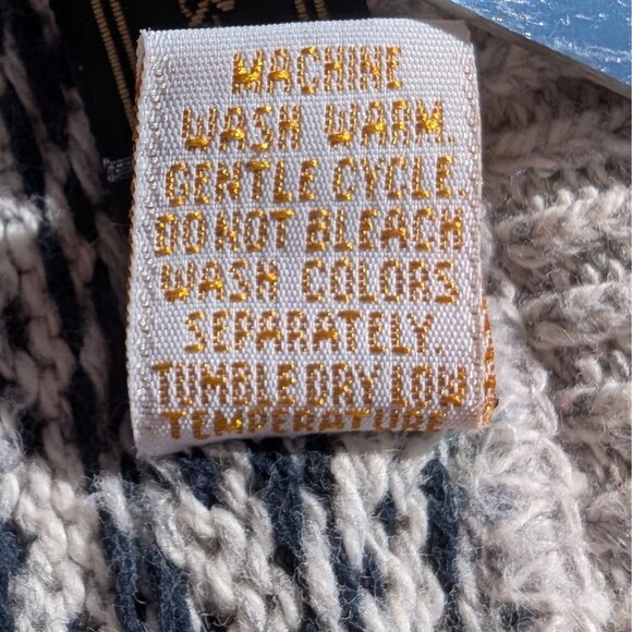 Vintage Croft & Barrow 90s Y2K Men's Large 100% Cotton Fair Isle Nordic Sweater - Picture 7 of 9